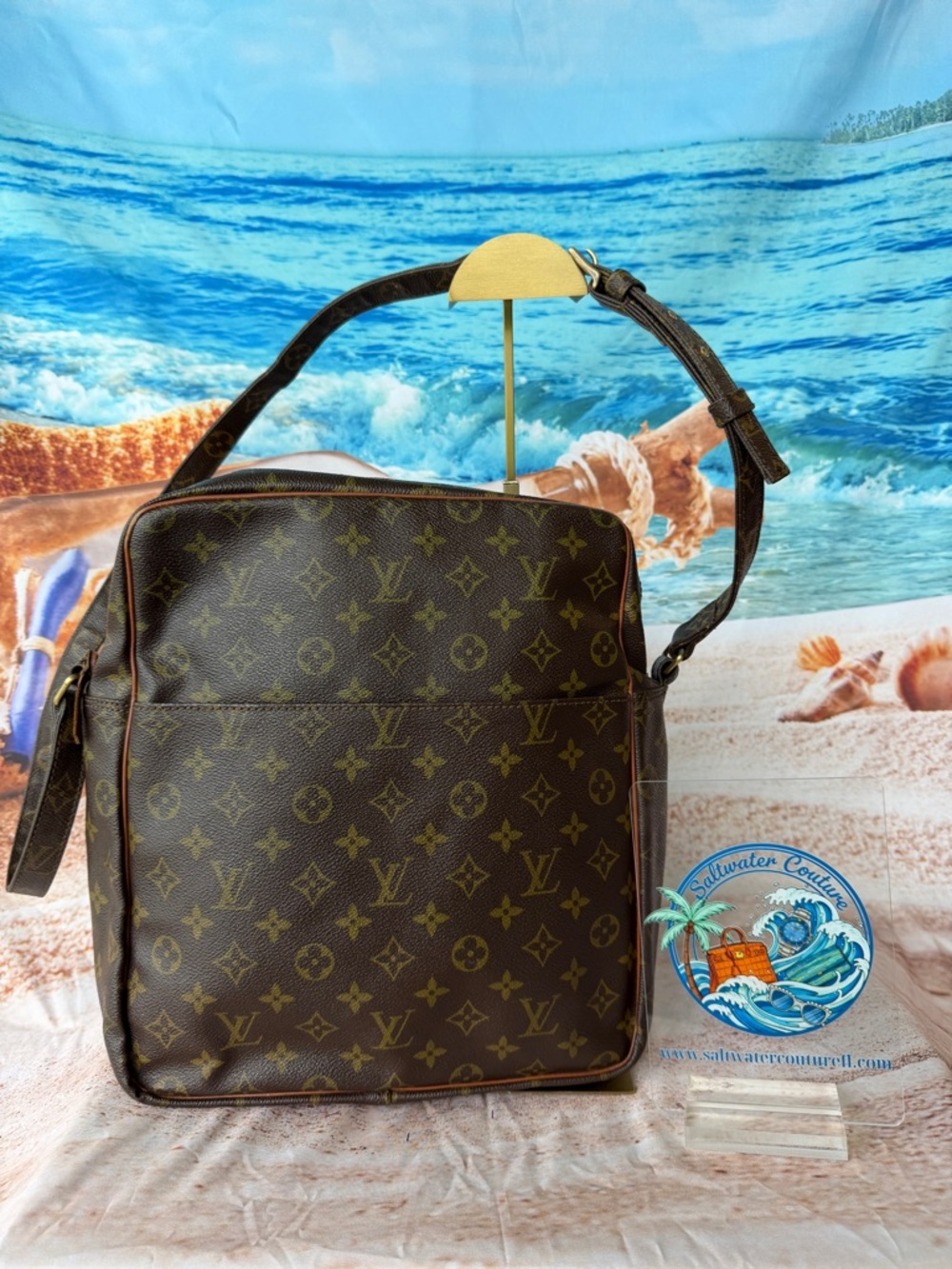 Louis Vuitton Brown Monogram Crossbody Messenger Bag